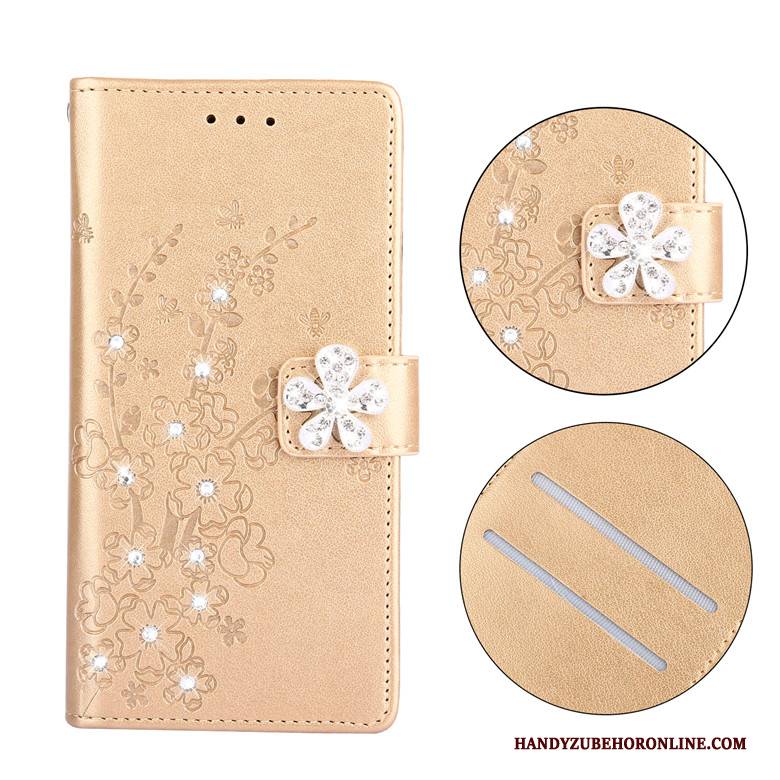 Hülle Huawei P Smart+ 2019 Lederhülle Gold Anti-sturz, Case Huawei P Smart+ 2019 Silikon Handyhüllen