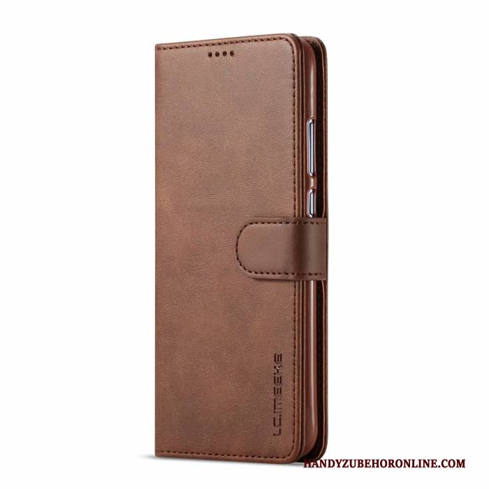 Hülle Huawei P Smart 2019 Lederhülle Karte Grau, Case Huawei P Smart 2019 Leder Jugend Handyhüllen