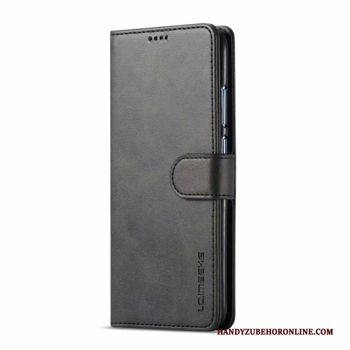 Hülle Huawei P Smart 2019 Lederhülle Karte Grau, Case Huawei P Smart 2019 Leder Jugend Handyhüllen