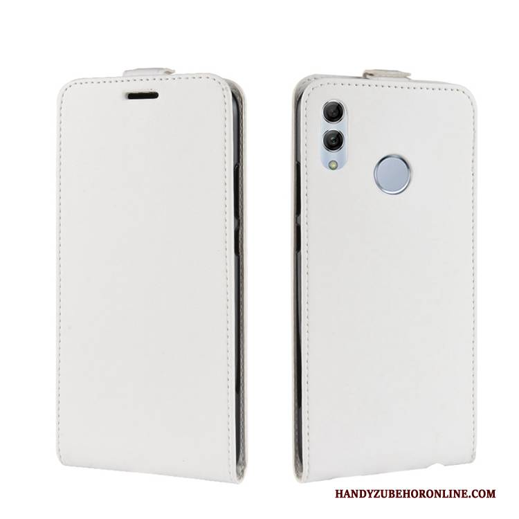 Hülle Huawei P Smart 2019 Lederhülle Muster Schwarz, Case Huawei P Smart 2019 Folio Handyhüllen Karte