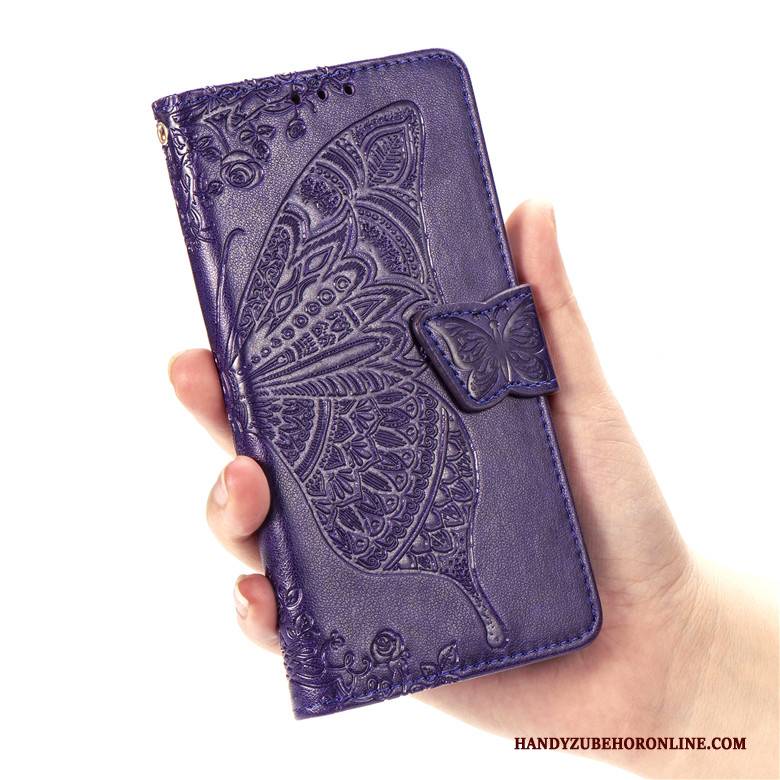 Hülle Huawei P Smart+ 2019 Schutz Lila Blumen, Case Huawei P Smart+ 2019 Silikon Handyhüllen