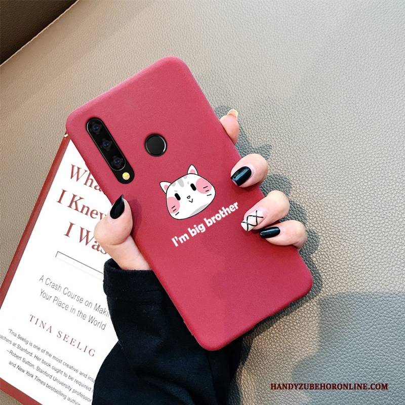 Hülle Huawei P Smart+ 2019 Silikon Muster Rot, Case Huawei P Smart+ 2019 Taschen Handyhüllen Anti-sturz