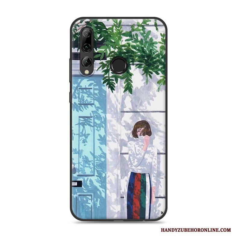 Hülle Huawei P Smart+ 2019 Taschen Blumen Handyhüllen, Case Huawei P Smart+ 2019 Silikon Anti-sturz Hängende Verzierungen