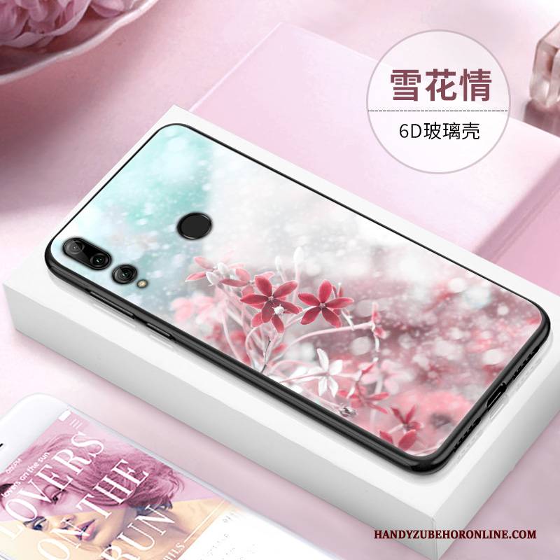 Hülle Huawei P Smart+ 2019 Taschen Handyhüllen Glas, Case Huawei P Smart+ 2019 Kreativ Persönlichkeit Anti-sturz