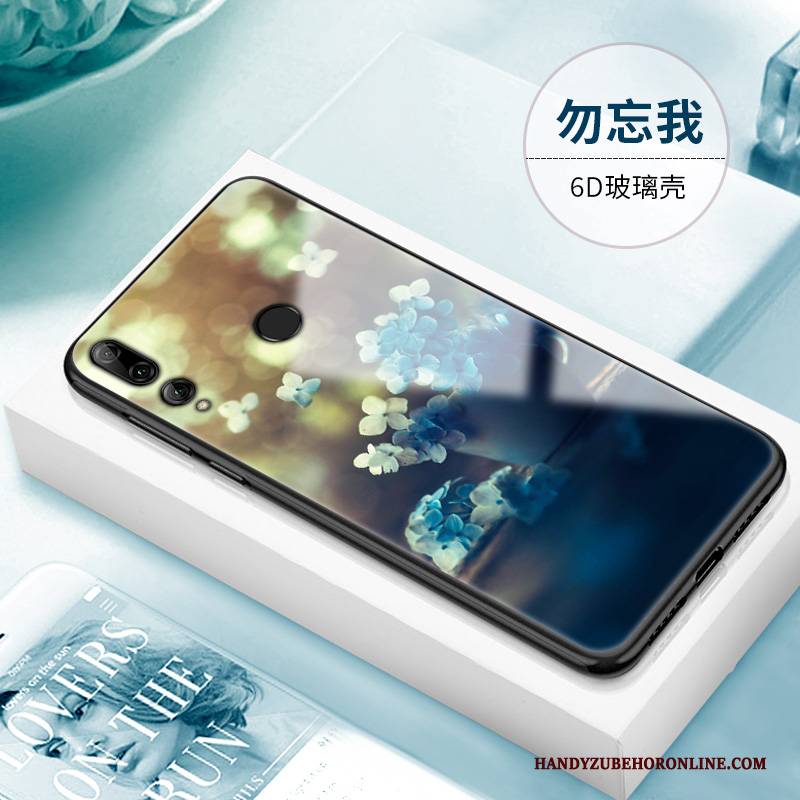 Hülle Huawei P Smart+ 2019 Taschen Handyhüllen Glas, Case Huawei P Smart+ 2019 Kreativ Persönlichkeit Anti-sturz