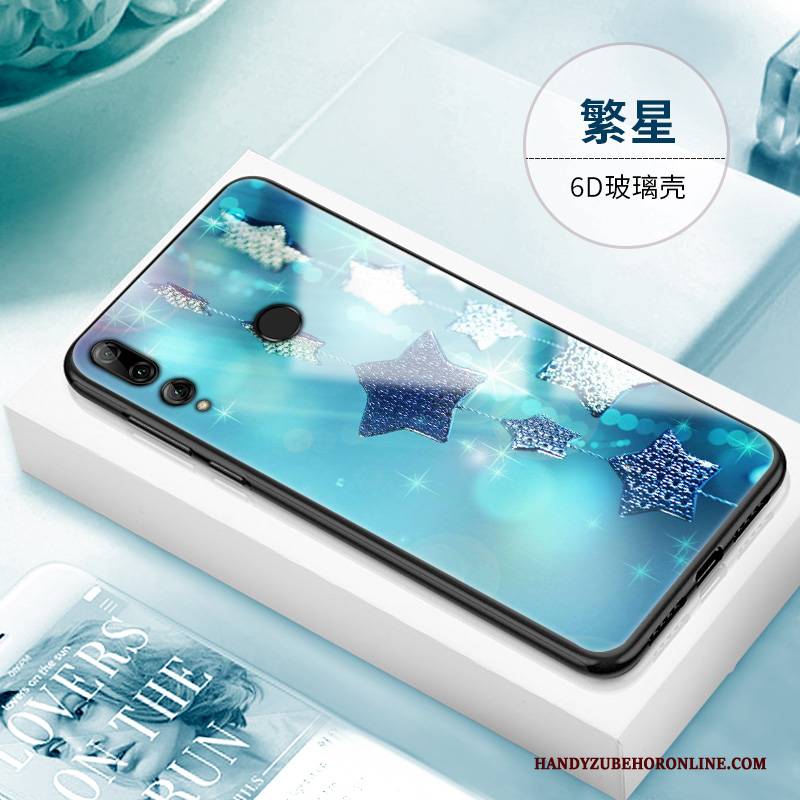 Hülle Huawei P Smart+ 2019 Taschen Handyhüllen Glas, Case Huawei P Smart+ 2019 Kreativ Persönlichkeit Anti-sturz