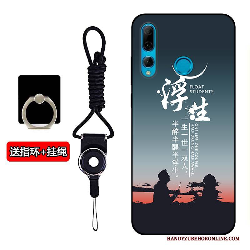 Hülle Huawei P Smart+ 2019 Weiche Handyhüllen Netto Rot, Case Huawei P Smart+ 2019 Taschen Schwarz Nubuck