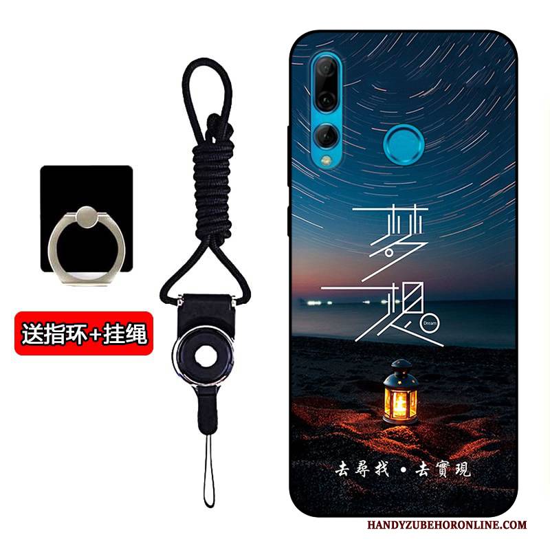 Hülle Huawei P Smart+ 2019 Weiche Handyhüllen Netto Rot, Case Huawei P Smart+ 2019 Taschen Schwarz Nubuck