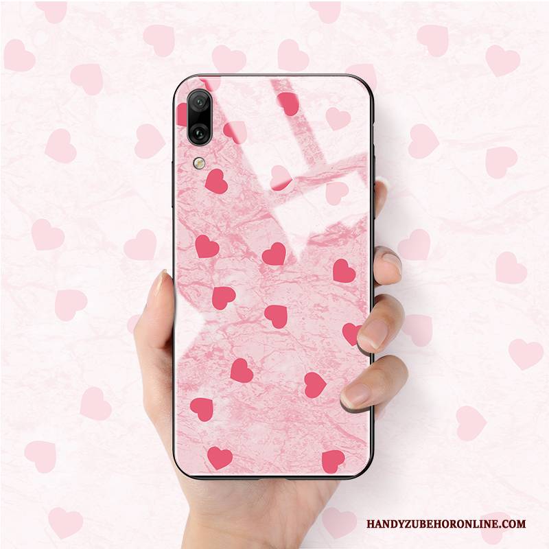 Hülle Huawei P Smart+ 2019 Weiche Hängende Verzierungen Rosa, Case Huawei P Smart+ 2019 Schutz Schlank Anti-sturz