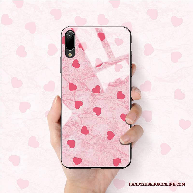 Hülle Huawei P Smart+ 2019 Weiche Hängende Verzierungen Rosa, Case Huawei P Smart+ 2019 Schutz Schlank Anti-sturz