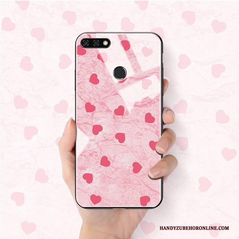 Hülle Huawei P Smart+ 2019 Weiche Hängende Verzierungen Rosa, Case Huawei P Smart+ 2019 Schutz Schlank Anti-sturz