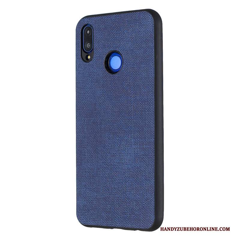 Hülle Huawei P Smart+ 2019 Weiche Jugend Handyhüllen, Case Huawei P Smart+ 2019 Schutz Denim Business