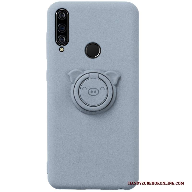 Hülle Huawei P Smart+ 2019 Weiche Nubuck Dunkelblau, Case Huawei P Smart+ 2019 Schutz