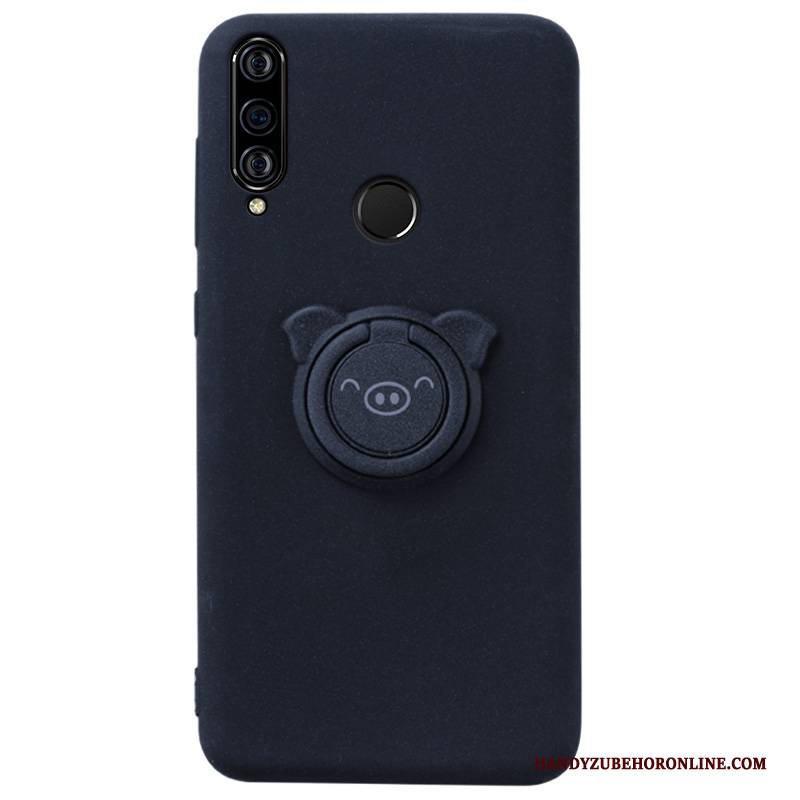 Hülle Huawei P Smart+ 2019 Weiche Nubuck Dunkelblau, Case Huawei P Smart+ 2019 Schutz