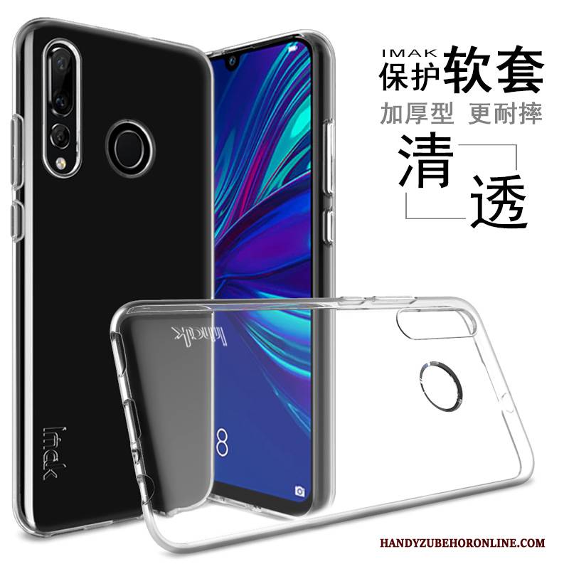 Hülle Huawei P Smart+ 2019 Weiche Schwarz Transparent, Case Huawei P Smart+ 2019 Silikon Ballon Faser