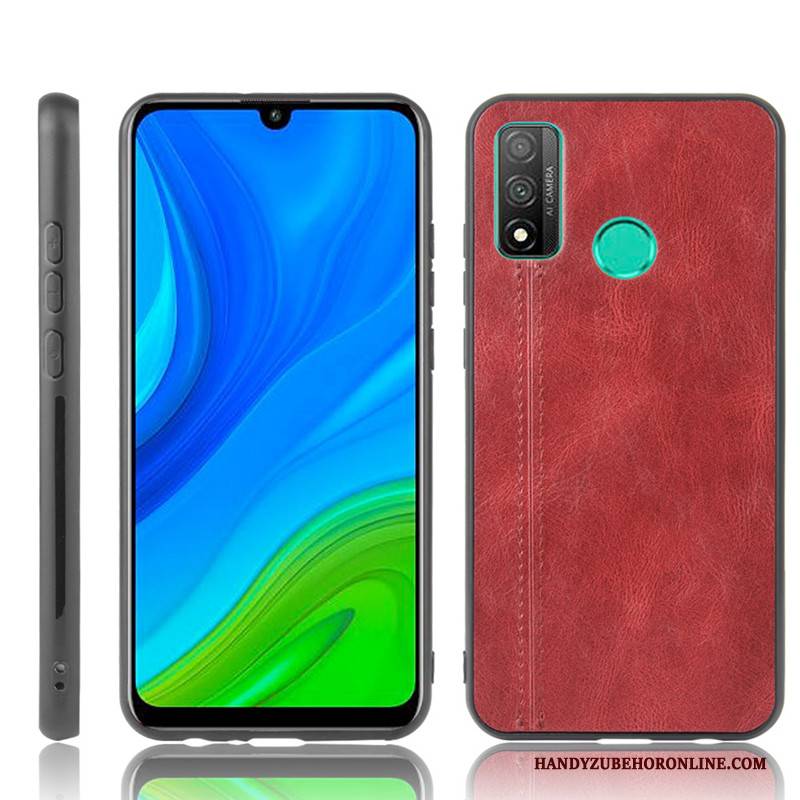 Hülle Huawei P Smart 2020 Leder Kuh Gelb, Case Huawei P Smart 2020 Schutz Muster Schwer