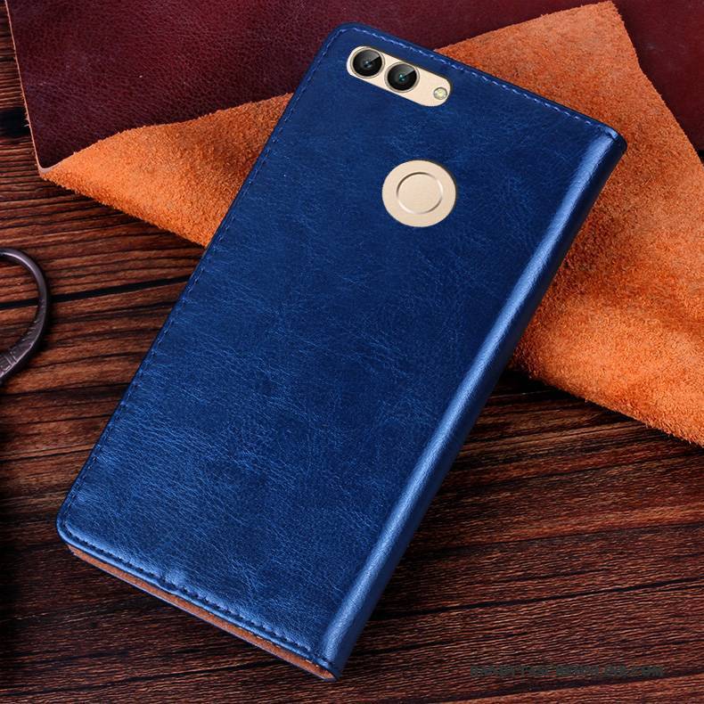 Hülle Huawei P Smart Folio Anti-sturz Handyhüllen, Case Huawei P Smart Lederhülle Gold