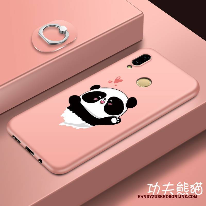 Hülle Huawei P Smart+ Karikatur Kühl Rosa, Case Huawei P Smart+ Taschen Nette Persönlichkeit