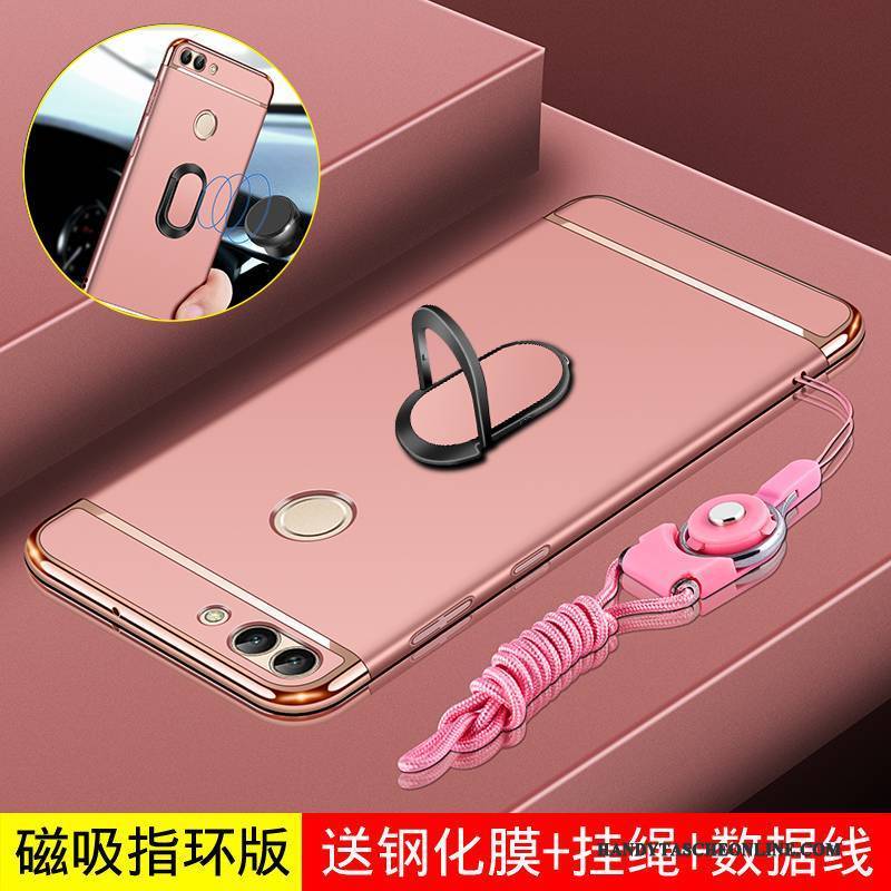 Hülle Huawei P Smart Kreativ Magnetismus Schwer, Case Huawei P Smart Handyhüllen Rosa