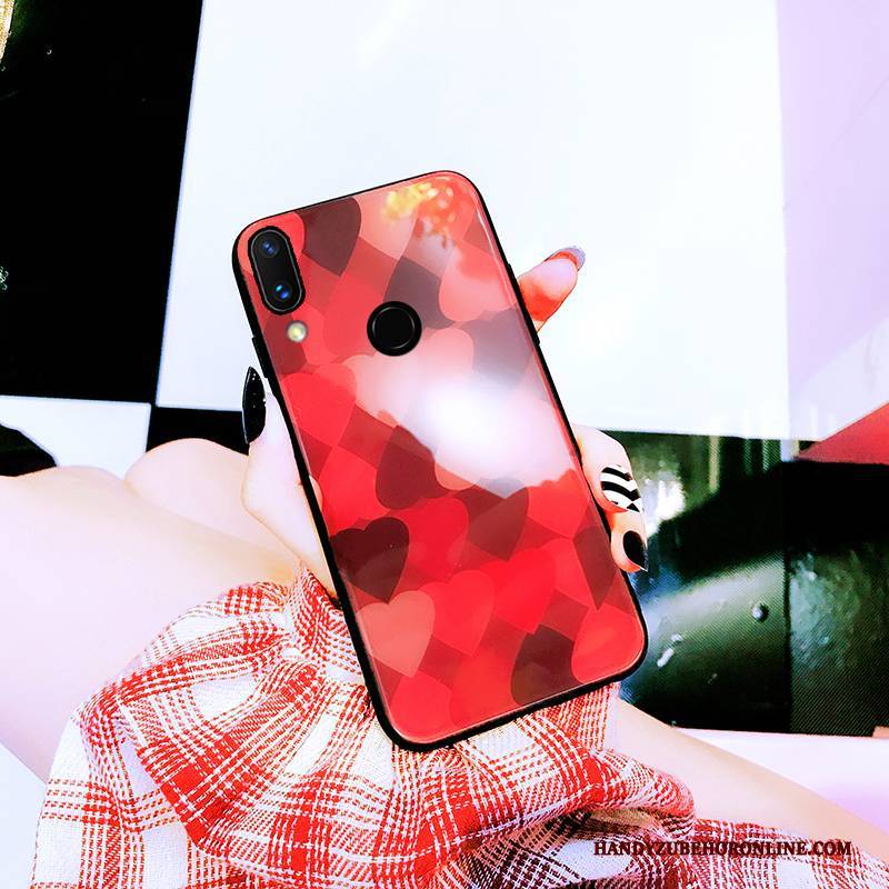 Hülle Huawei P Smart+ Kreativ Wind Nette, Case Huawei P Smart+ Schutz Liebhaber Netto Rot