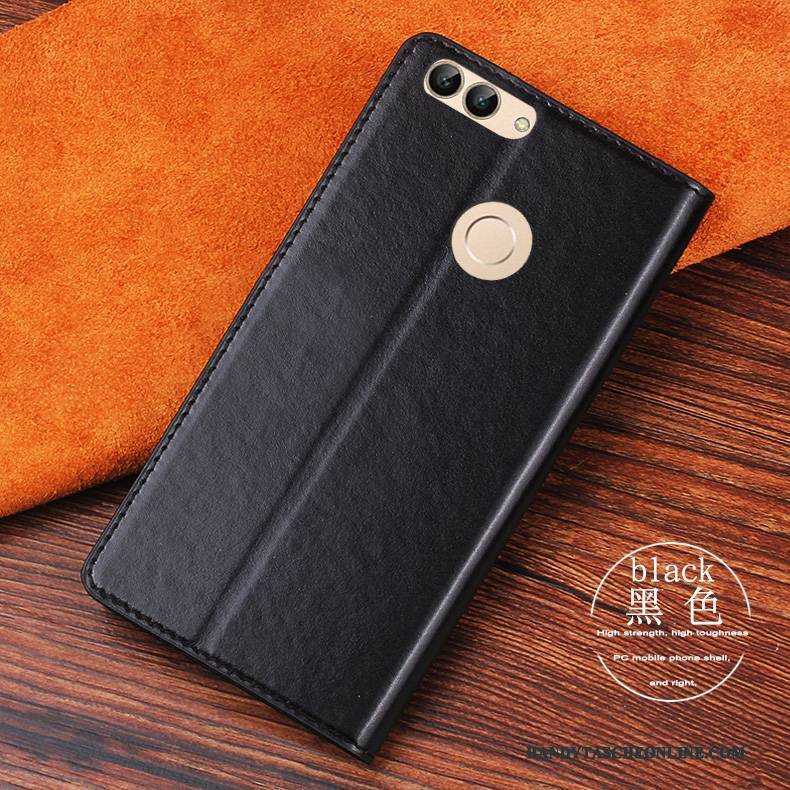 Hülle Huawei P Smart Lederhülle Orange Anti-sturz, Case Huawei P Smart Folio Handyhüllen