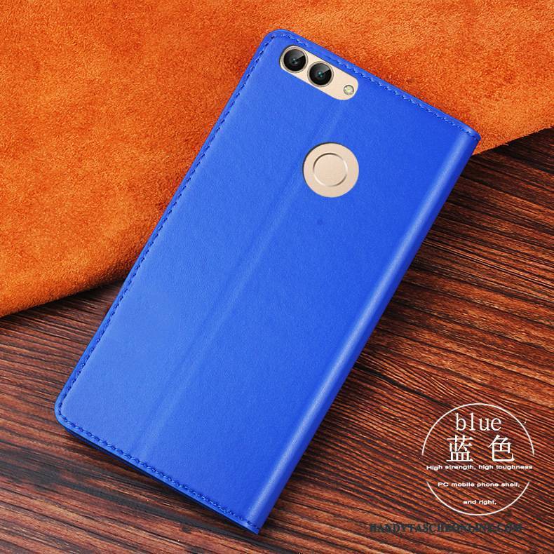 Hülle Huawei P Smart Lederhülle Orange Anti-sturz, Case Huawei P Smart Folio Handyhüllen