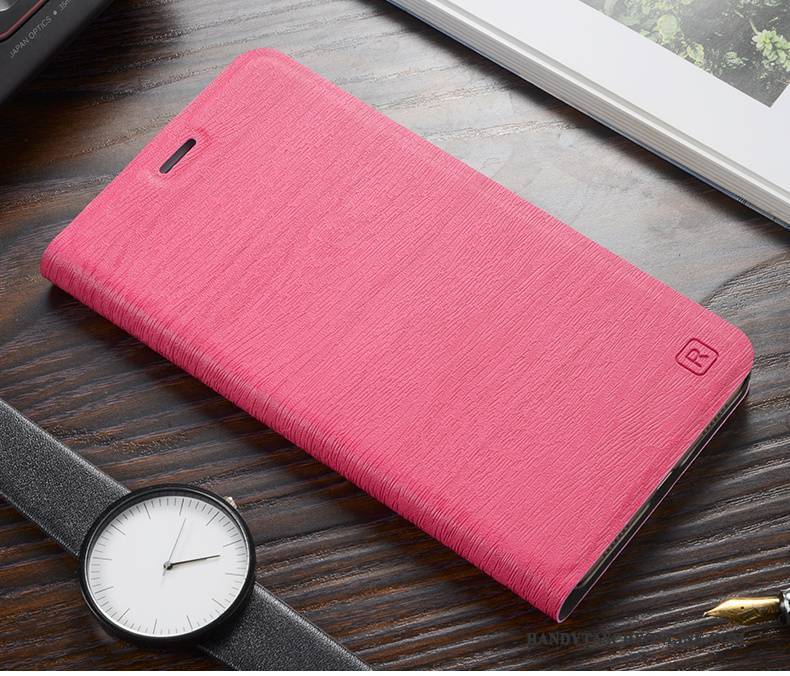 Hülle Huawei P Smart Lederhülle Rot Handyhüllen, Case Huawei P Smart Schutz