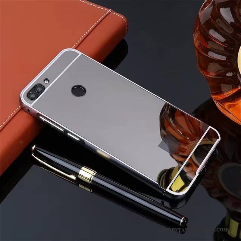 Hülle Huawei P Smart Metall Gold Handyhüllen, Case Huawei P Smart Schutz Trend Mesh