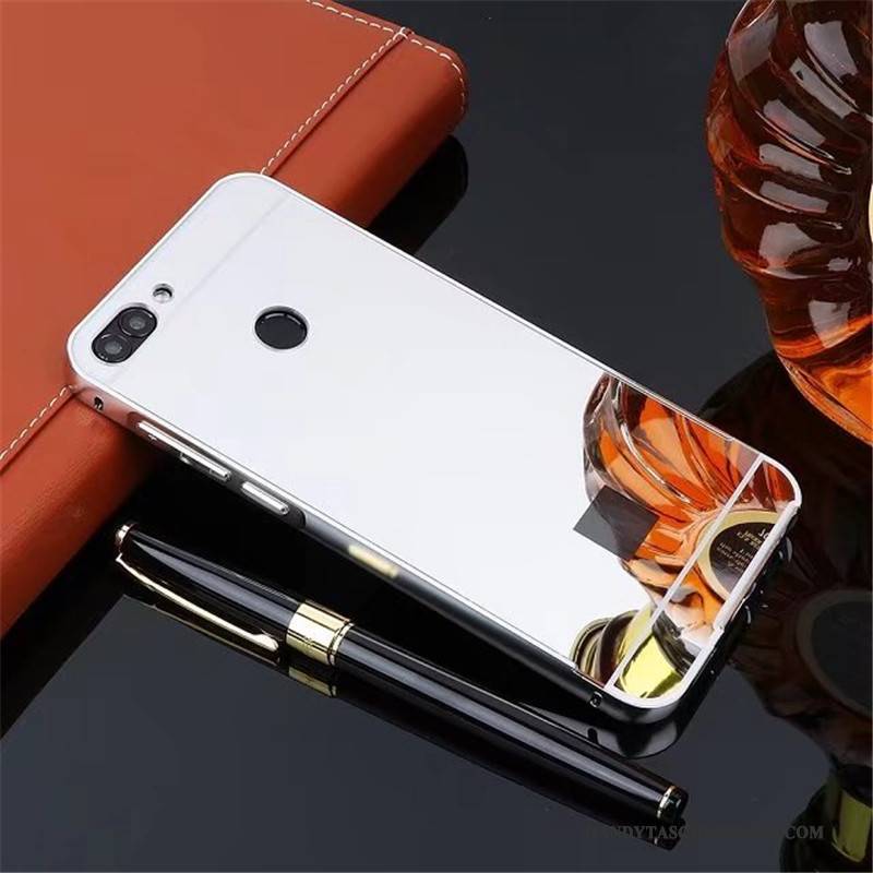 Hülle Huawei P Smart Metall Gold Handyhüllen, Case Huawei P Smart Schutz Trend Mesh