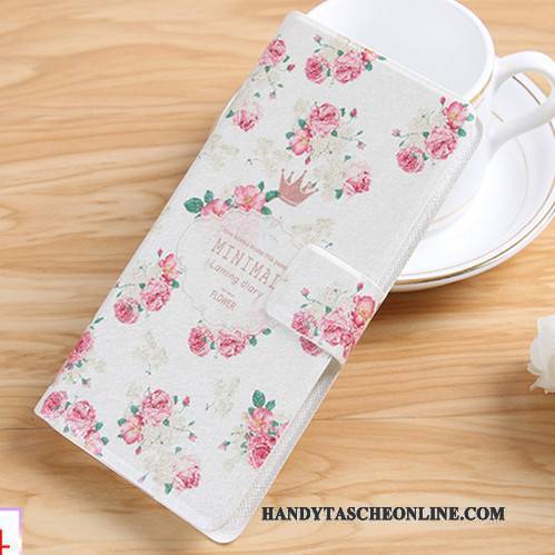 Hülle Huawei P Smart Schutz Rosa Handyhüllen, Case Huawei P Smart Lederhülle