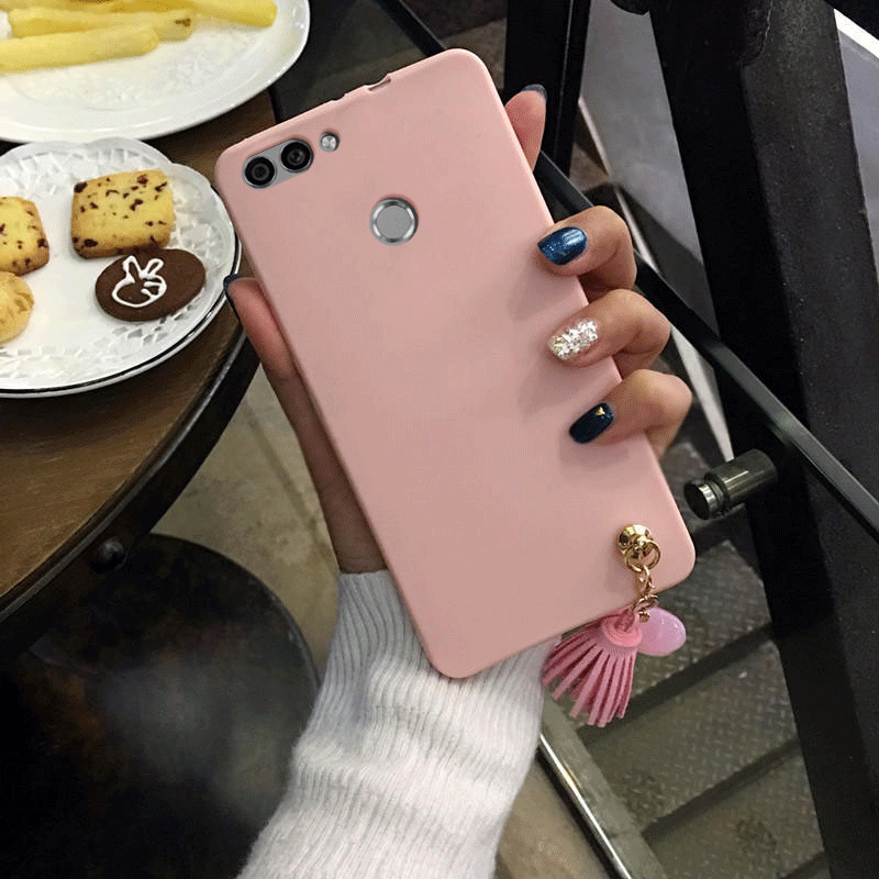 Hülle Huawei P Smart Silikon Persönlichkeit Rosa, Case Huawei P Smart Taschen Handyhüllen Anti-sturz