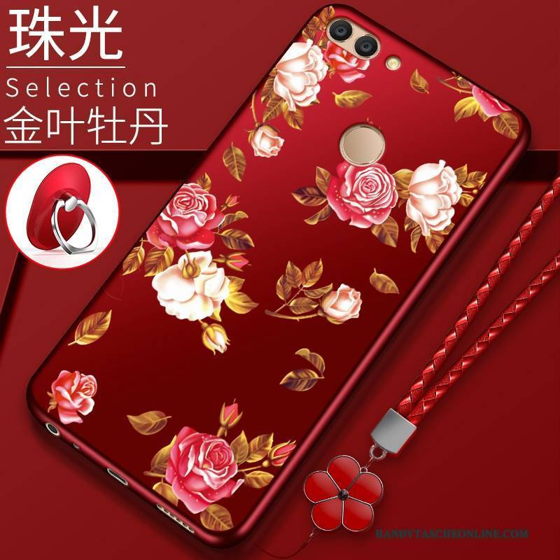 Hülle Huawei P Smart Silikon Rot Anti-sturz, Case Huawei P Smart Taschen Handyhüllen