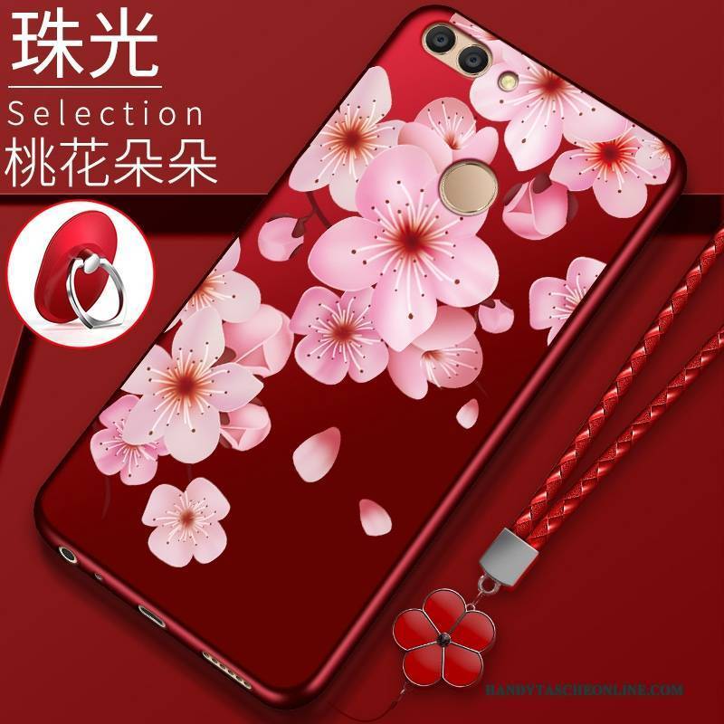 Hülle Huawei P Smart Silikon Rot Anti-sturz, Case Huawei P Smart Taschen Handyhüllen