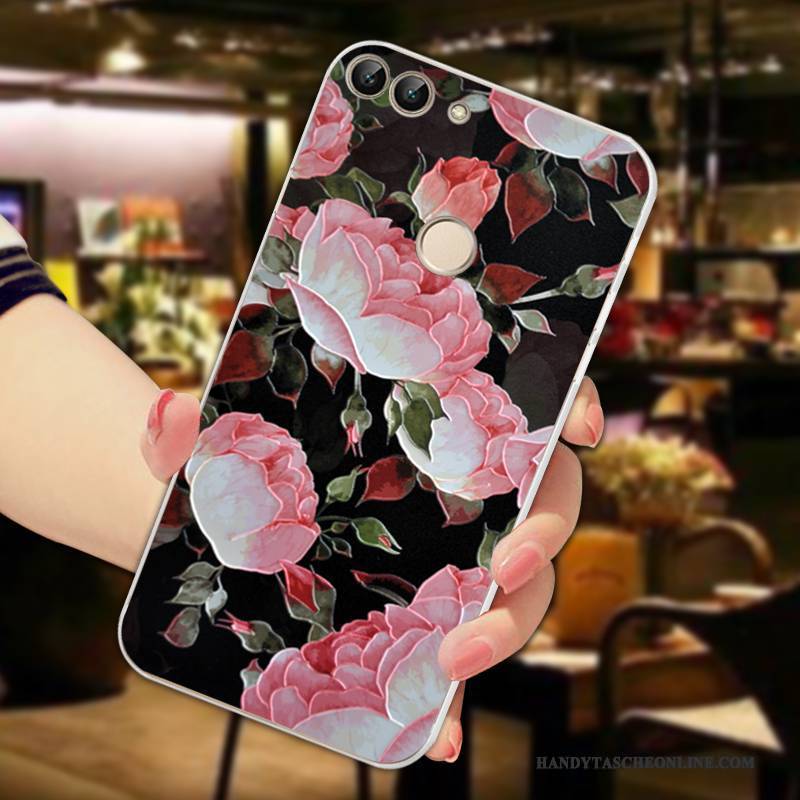 Hülle Huawei P Smart Taschen Handyhüllen Anti-sturz, Case Huawei P Smart Silikon Gelb Licht