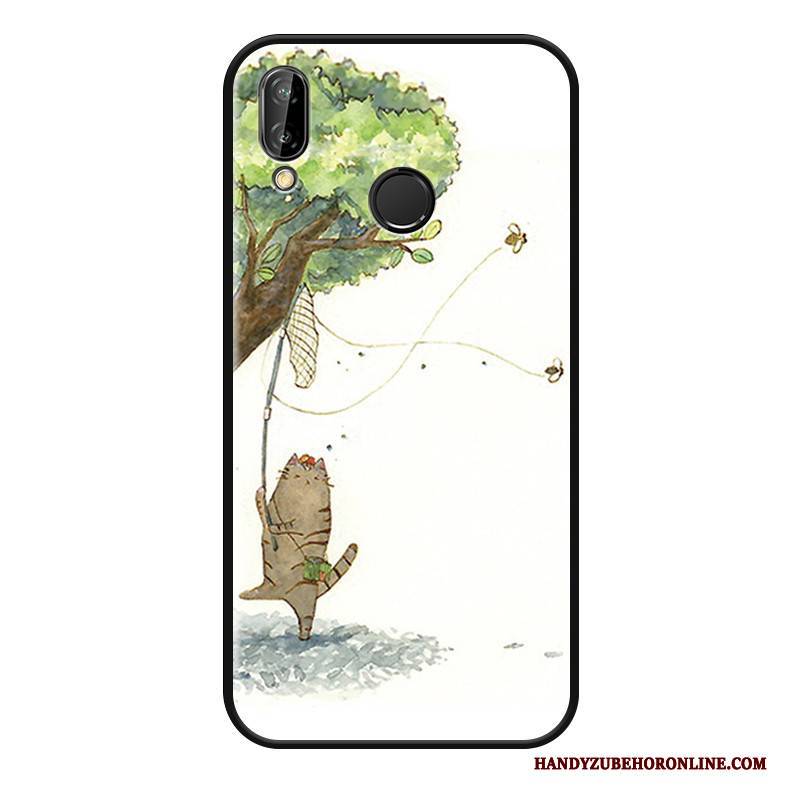 Hülle Huawei P Smart+ Taschen Katzen Nette, Case Huawei P Smart+ Karikatur Trend Handyhüllen