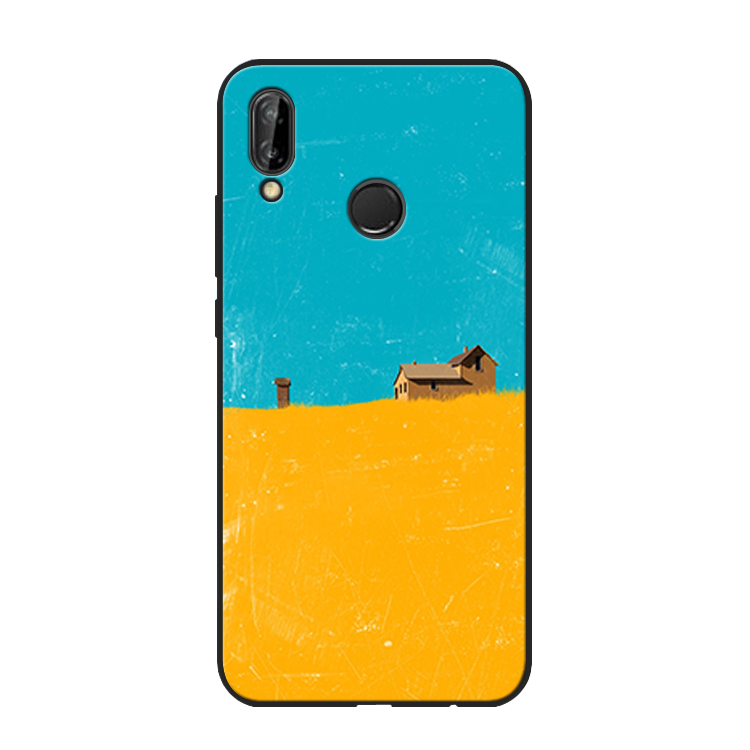 Hülle Huawei P Smart+ Weiche Grün Landschaft, Case Huawei P Smart+ Silikon Jugend Handyhüllen