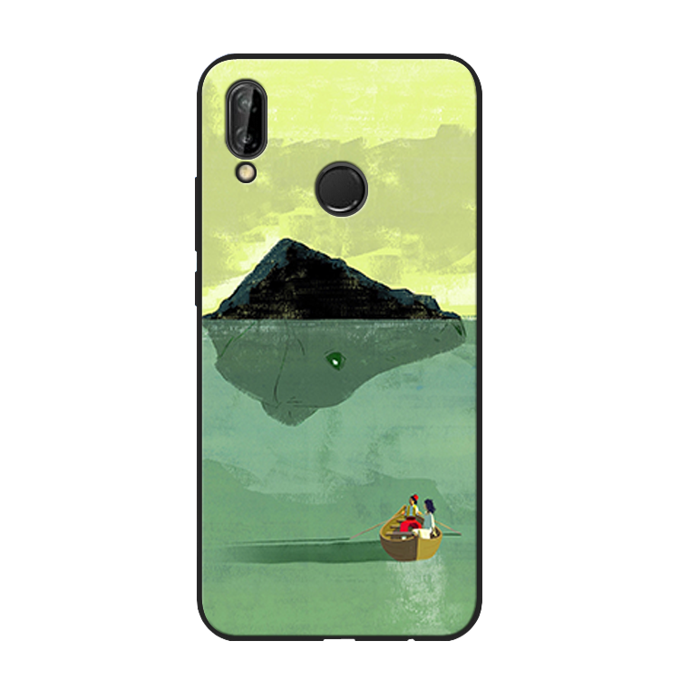 Hülle Huawei P Smart+ Weiche Grün Landschaft, Case Huawei P Smart+ Silikon Jugend Handyhüllen