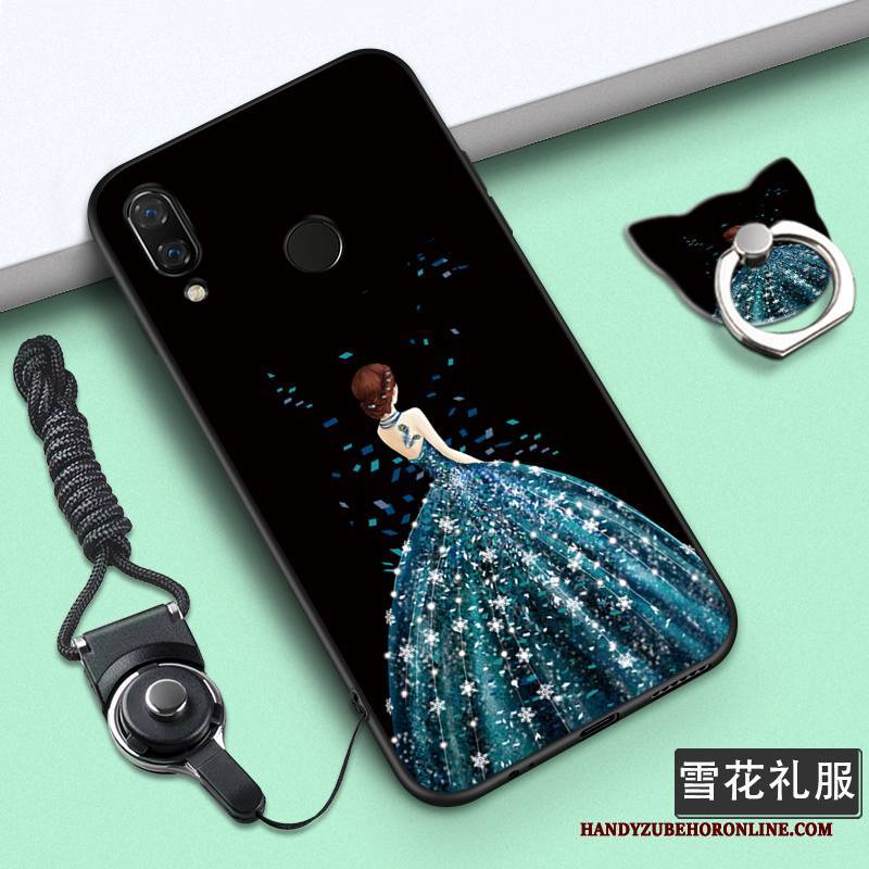 Hülle Huawei P Smart+ Weiche Persönlichkeit Lila, Case Huawei P Smart+ Silikon Trendmarke Handyhüllen