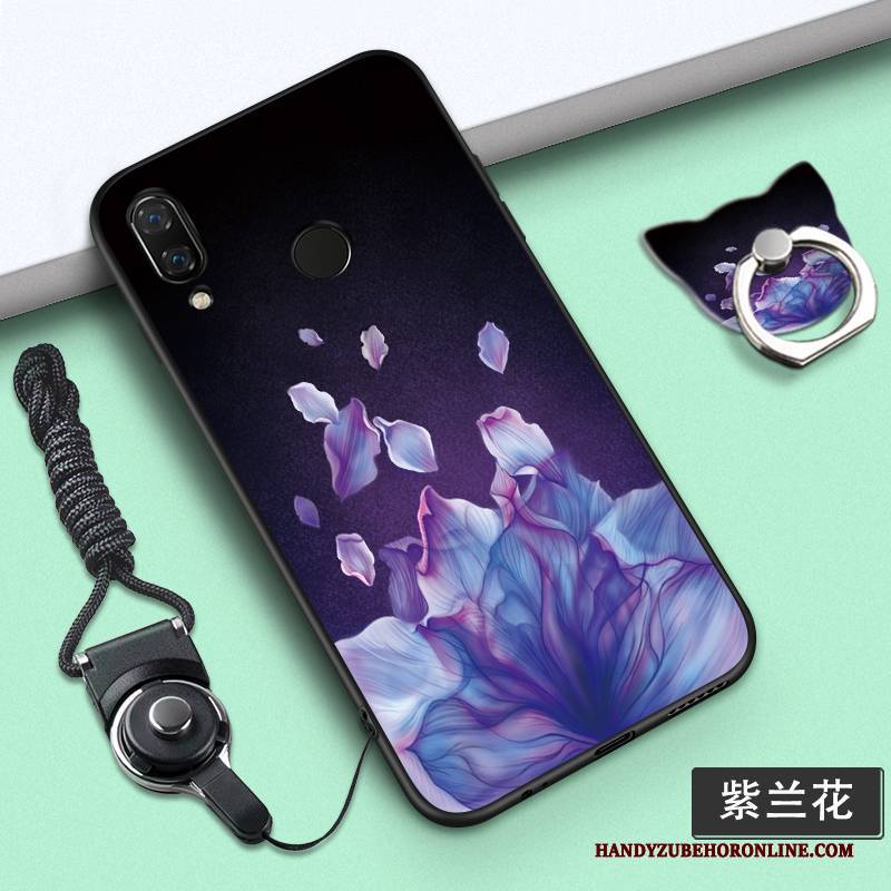 Hülle Huawei P Smart+ Weiche Persönlichkeit Lila, Case Huawei P Smart+ Silikon Trendmarke Handyhüllen