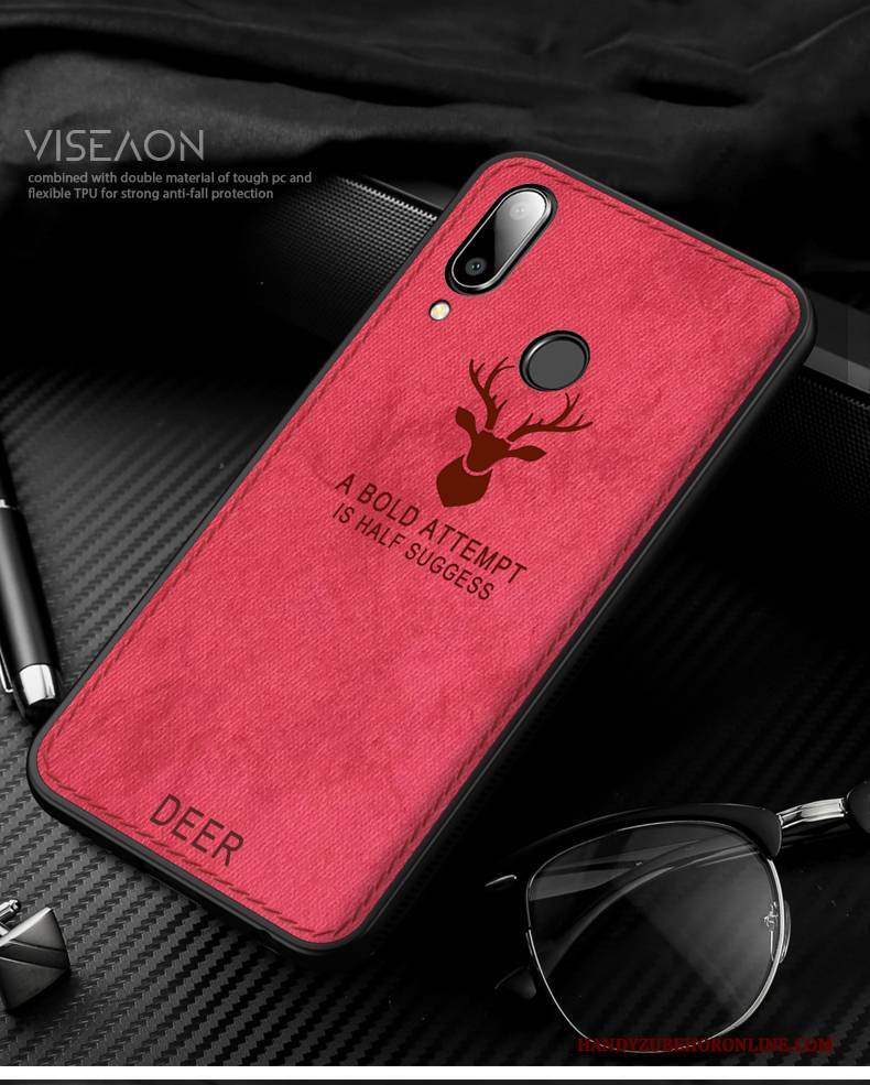 Hülle Huawei P Smart+ Weiche Rosa Persönlichkeit, Case Huawei P Smart+ Silikon Trendmarke Neu