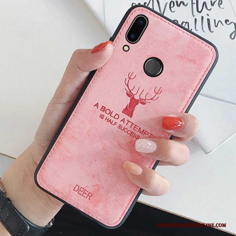 Hülle Huawei P Smart+ Weiche Rosa Persönlichkeit, Case Huawei P Smart+ Silikon Trendmarke Neu