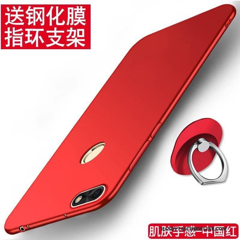 Hülle Huawei P Smart Weiche Rot Handyhüllen, Case Huawei P Smart Taschen Anti-sturz