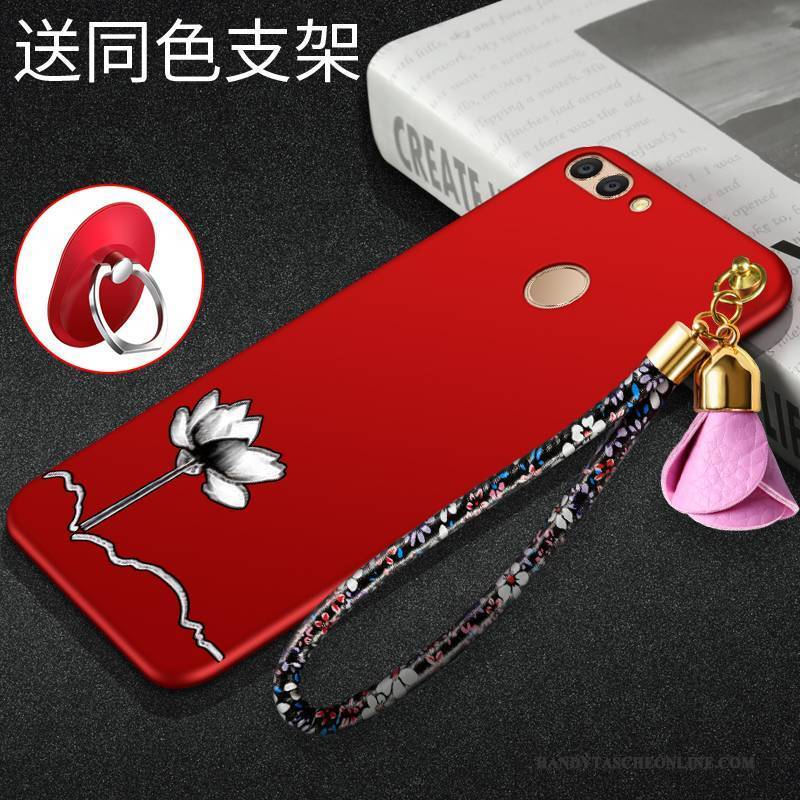 Hülle Huawei P Smart Weiche Trend Handyhüllen, Case Huawei P Smart Silikon Rot Anti-sturz