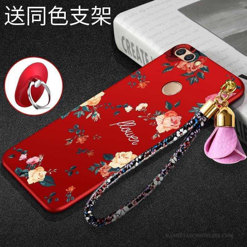 Hülle Huawei P Smart Weiche Trend Handyhüllen, Case Huawei P Smart Silikon Rot Anti-sturz