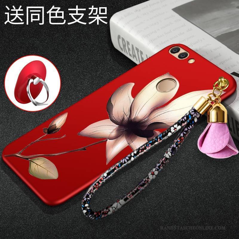 Hülle Huawei P Smart Weiche Trend Handyhüllen, Case Huawei P Smart Silikon Rot Anti-sturz