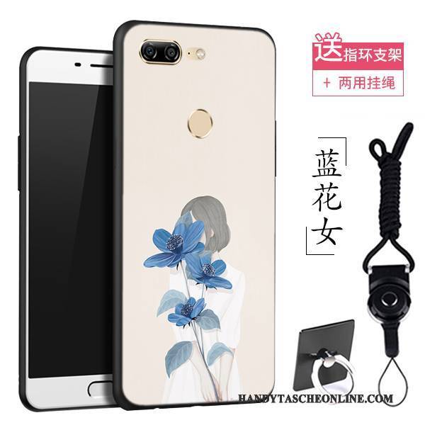 Hülle Huawei P Smart Weiche Weiß Handyhüllen, Case Huawei P Smart Schutz Nubuck Persönlichkeit