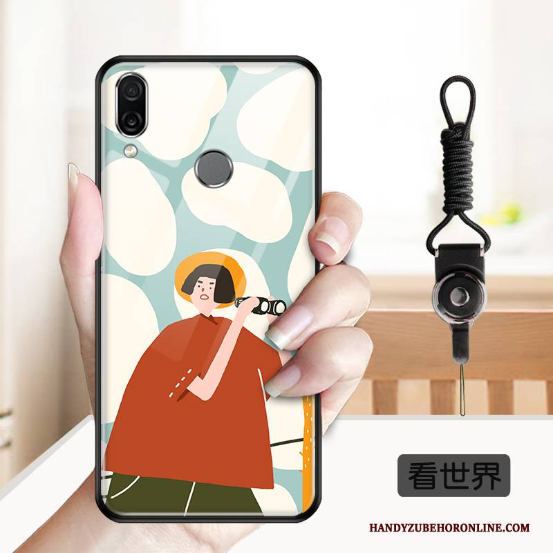 Hülle Huawei P Smart Z Karikatur Anti-sturz Spiegel, Case Huawei P Smart Z Weiche Glas Handyhüllen