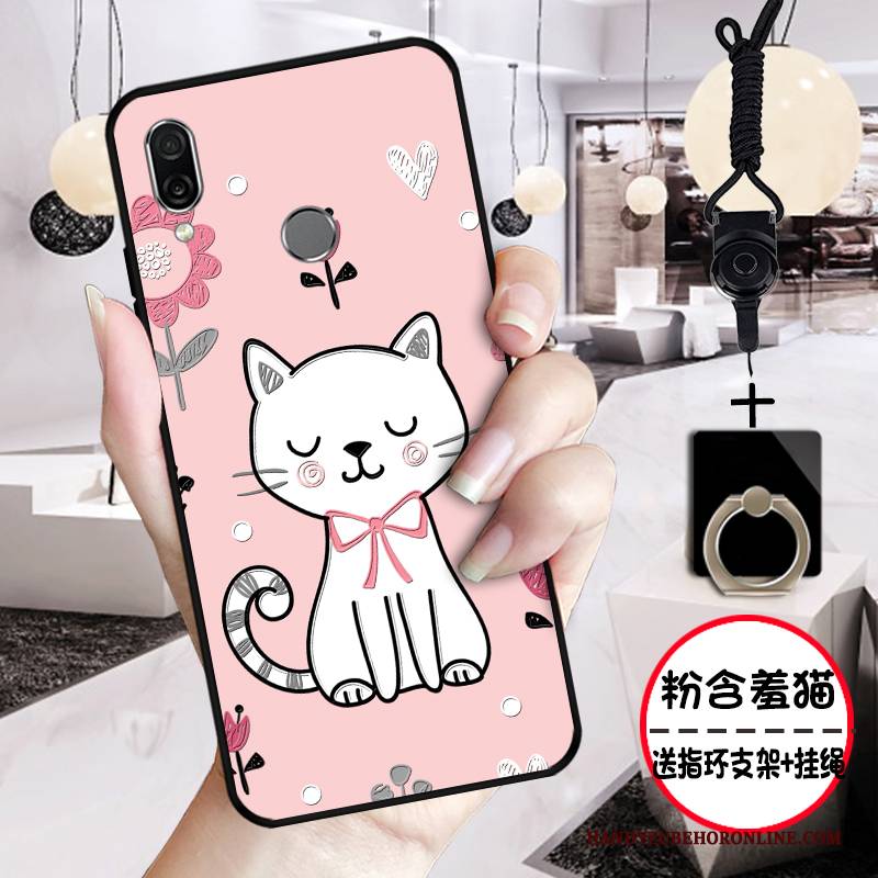 Hülle Huawei P Smart Z Prägung Anti-sturz Pulver, Case Huawei P Smart Z Karikatur Rosa Handyhüllen