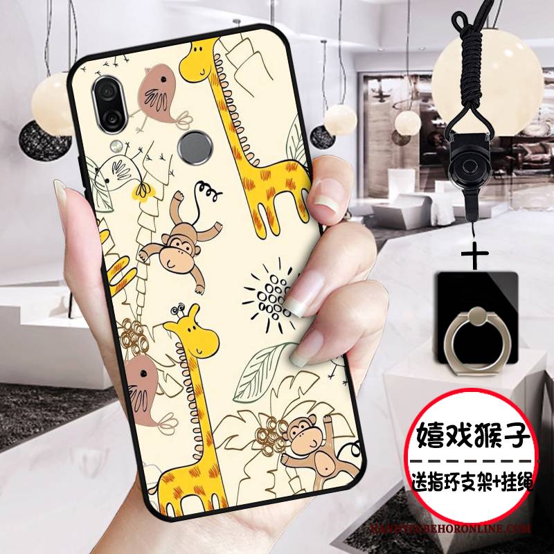 Hülle Huawei P Smart Z Prägung Anti-sturz Pulver, Case Huawei P Smart Z Karikatur Rosa Handyhüllen