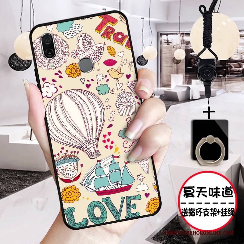 Hülle Huawei P Smart Z Prägung Anti-sturz Pulver, Case Huawei P Smart Z Karikatur Rosa Handyhüllen